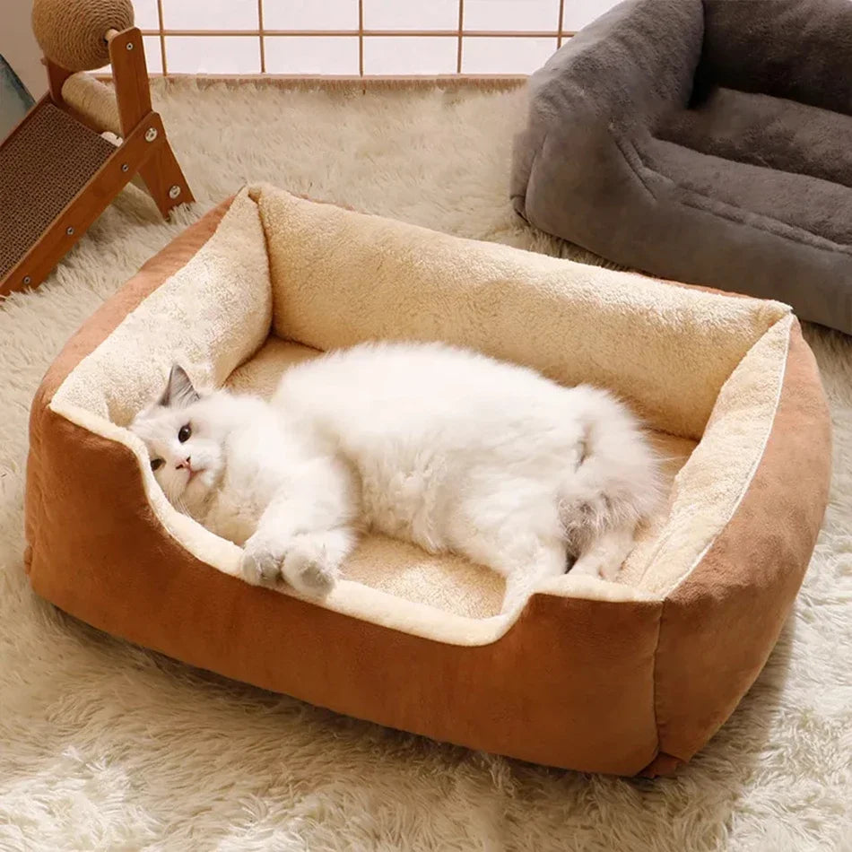 Cozy Round Pet Bed for Cats & Small Dogs